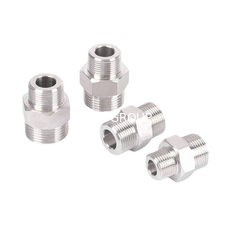 Stainless Steel Pipe Fittings 1/4"-4" NPT/BSPT Hexagon Male Threaded Nipple for Customized Support ODM