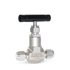 Manual High Pressure Needle Valve 6000PSI for Gas Water Oil Control Female Thread Connection ANSI BS DIN JIS Standard