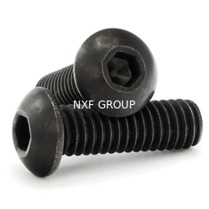 NXF ISO7380 Standard Carbon Steel AISI 1074 M1-M12 Round Head Black Hex Screws Button Head Threaded Socket Bolts