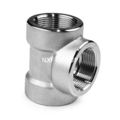 NXF ASTM JIS EN 316Ti/0Cr18Ni12Mo2Ti  DN15-1200 Class 150-2500 Stainless Steel 316Ti Forging High Pressure Threaded Tee
