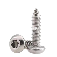 NXF ASTM DIN JIS Stainless Steel 316/0Cr17Ni12Mo2/1.4401 T20 60mm Plain Pan Head Screw Plum Blossom Head Threaded Screw