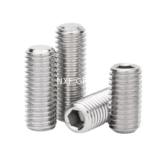NXF ASTM DIN JIS 316/0Cr17Ni12Mo2/1.4401 M6 12mm Stainless Steel 316 Headless Screws Flat Point Set Screw