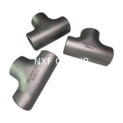 Silver ASTM B363 Gr. 12 Titanium Tee Forged Pipe Fittings with Thickness Sch5S to Sch XXS