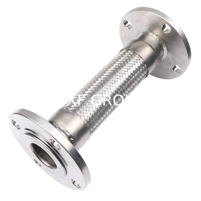 NXF Stainless Steel SS304/316 Wire Mesh Braided Hose Pipe Connection Flexible Bellow Metal Flange ANSI JIS ASME DIN ISO