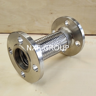NXF Stainless Steel SS304/316 Wire Mesh Braided Hose Pipe Connection Flexible Bellow Metal Flange ANSI JIS ASME DIN ISO