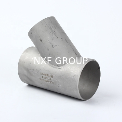 Sch10-Xxs A403 WP304/316L Butt Welding 45 Degree Tee Fittings Lateral Pipe Joint with Material Equal Thickness Sch10-Xxs