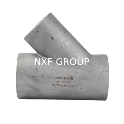 Sch10-Xxs A403 WP304/316L Butt Welding 45 Degree Tee Fittings Lateral Pipe Joint with Material Equal Thickness Sch10-Xxs