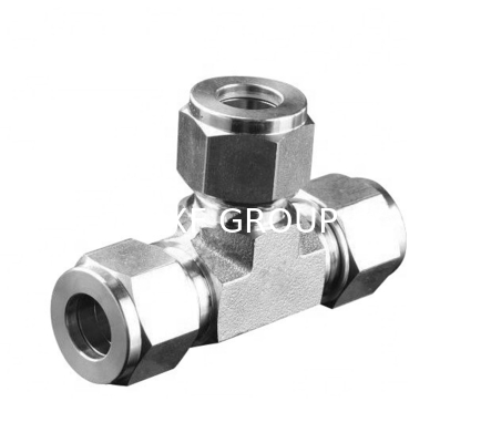 Forged SS304/SS316 Stainless Steel Twin Ferrules Inch Tube Fittings 1/16 to 2" 3-Way Union Tee Pipe Fittings Fully Stocked