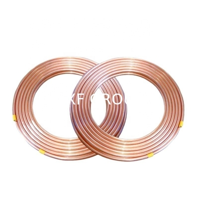 Pancake Design Refrigeration Coil Copper Tube for Air Conditioner and Refrigerator Outside Diameter 1/4" 6mm Grade C1100 15m