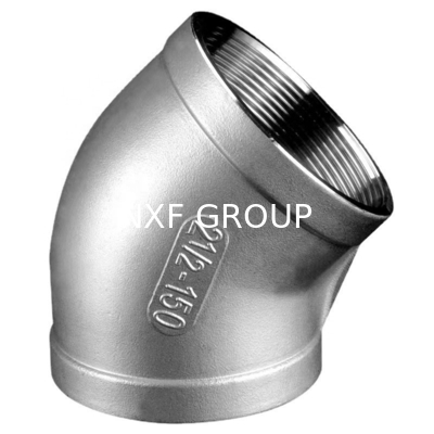 NXF UNS SS44600/X10CRALSI25/H24JS/446/Z12CAS25 STAINLESS STEEL THD 45 DEGREE ELBOW DN6-DN100 SCH80-XXS  CUSTOMIZABLE ELBOW