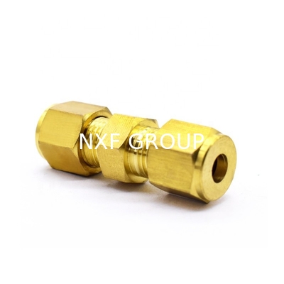 CA360 Brass Male Female Compress Double Barrel Tube Union Straight Fitting Suitable for Temperature Range -65°F to 250°F
