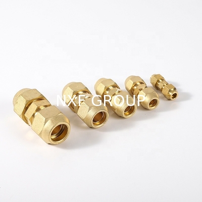 CA360 Brass Male Female Compress Double Barrel Tube Union Straight Fitting Suitable for Temperature Range -65°F to 250°F