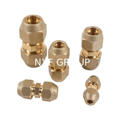 CA360 Brass Male Female Compress Double Barrel Tube Union Straight Fitting Suitable for Temperature Range -65°F to 250°F