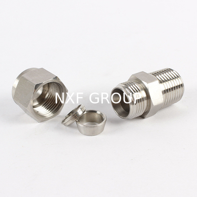 Excellent Durability Double Ferrule Compression Tube Fittings for Equal Pipe Lines Connect in 304/316 Stainless Steel