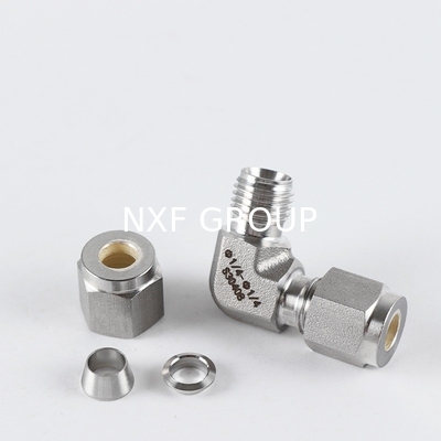 304/316 Stainless Steel Double Ferrule Compression Tube Fittings Elbow for Liquid Medium 1 Piece MOQ Customized Color