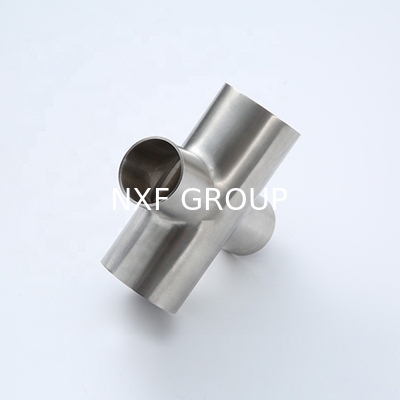 Round Head Code Sanitary Stainless Steel 304 316L Pipe Fittings Weld Tri Clamp Cross 4 Way Cross for ANSI JIS DIN ASME Standard