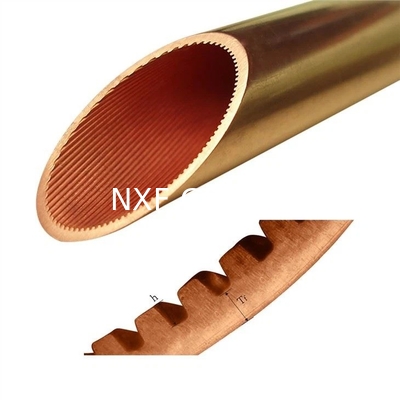 OEM Supported 0.7mm Thickness NXF TU1/TP1/TP2/QSn0.5-o25/C12200/Cu-DHP/C1220 Inner Grooved Copper Tube for HVAC Industry