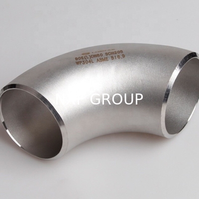 SUS304 316 Stainless Steel Butt-Weld Fittings Bw Lr Long Radius 90 Degree Sch10 Sch40 Seamless Ss Elbow Welding 45 Degree