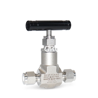 Manual High Pressure Needle Valve 6000PSI for Gas Water Oil Control Female Thread Connection ANSI BS DIN JIS Standard