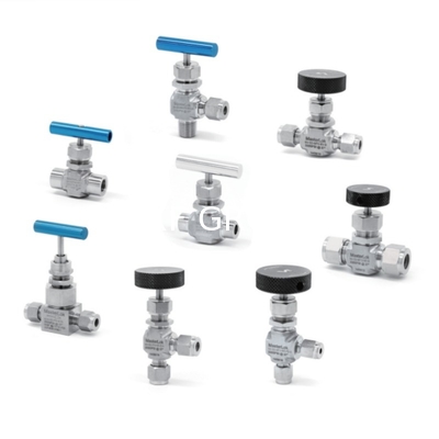 Manual High Pressure Needle Valve 6000PSI for Gas Water Oil Control Female Thread Connection ANSI BS DIN JIS Standard