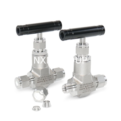 Manual High Pressure Needle Valve 6000PSI for Gas Water Oil Control Female Thread Connection ANSI BS DIN JIS Standard