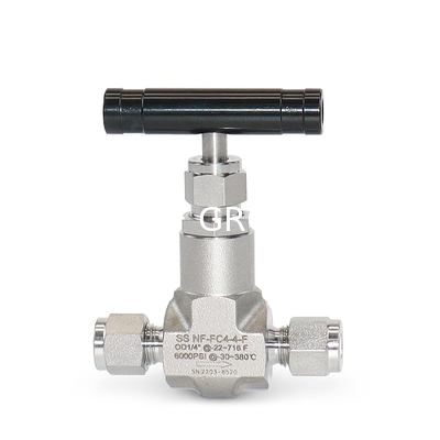 Manual High Pressure Needle Valve 6000PSI for Gas Water Oil Control Female Thread Connection ANSI BS DIN JIS Standard
