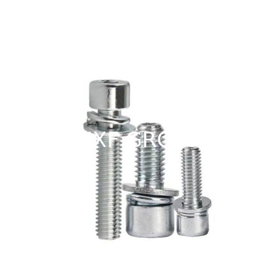 NXF Manufacturing Stainless Steel Hexagon Socket Head Bolts with Spring Flat Washer Allen Key ZINC Finish Customer's Request