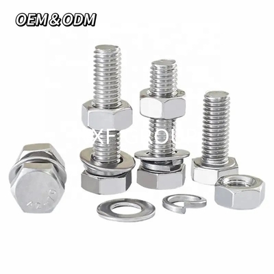 Hexagonal Head Bolts and Nuts Ss 304 316 Stainless Steel Galvanized Steel DIN931 DIN933 Half Thread