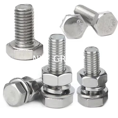 White NXF 2205 Duplex Stainless Steel DIN933 M6*20 Grade D6 Washed Hex Head Bolts for Machinery Stock