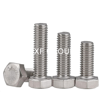 Hastelloy C-276 DIN933 M6* 10-40 mm Hexagon Head Bolt for and Plain Finish