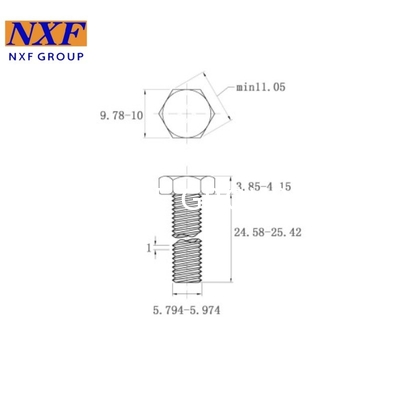Hastelloy C-276 DIN933 M6* 10-40 mm Hexagon Head Bolt for and Plain Finish