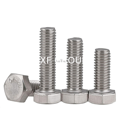 Hastelloy C-276 GB5783 M10* 20-70 mm Hexagon Head Bolt with Plain Finish ANSI Standard