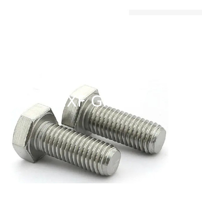2507 Grade M6 M8 M16 Hex Head Bolts Duplex Stainless Steel DIN933 ANSI Standard with Plain Finish