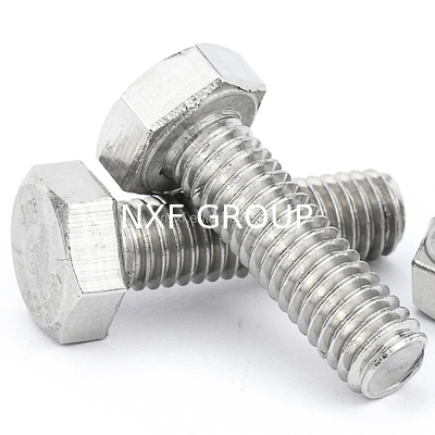 2507 Grade M6 M8 M16 Hex Head Bolts Duplex Stainless Steel DIN933 ANSI Standard with Plain Finish