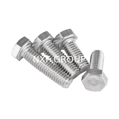 2507 Grade M6 M8 M16 Hex Head Bolts Duplex Stainless Steel DIN933 ANSI Standard with Plain Finish