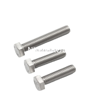 2507 Grade M6 M8 M16 Hex Head Bolts Duplex Stainless Steel DIN933 ANSI Standard with Plain Finish
