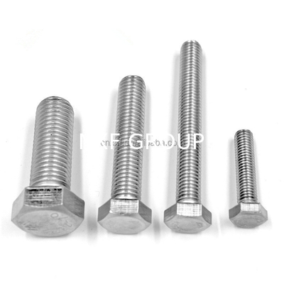 2507 Grade M6 M8 M16 Hex Head Bolts Duplex Stainless Steel DIN933 ANSI Standard with Plain Finish