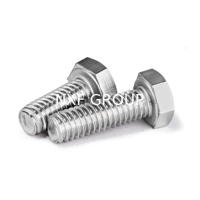 NXF 2507 GB5783 M10 M12 Duplex Stainless Steel Hex Head Bolts with ANSI Standard Plain Finish Length 10-50mm