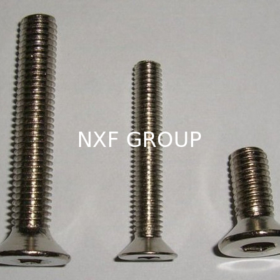 DIN7991 Standard 316 Stainless Steel Flat Head Hex Socket Countersunk Machine Bolt M10 6605- in Inch and Metric System