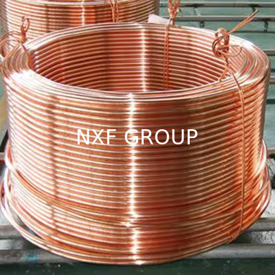 NXF Air Conditioner Pancake Copper Tube Customizable OD 3.6mm-28.58mm Thickness 0.28mm-1.2mm Alloy Copper Plain Tube Coil