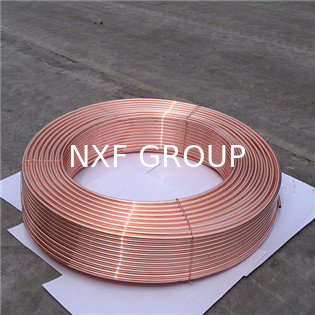 NXF GB/T 17791 Air Conditioner Heat Exchangers OD 4mm-16.5mm Wall Thickness 0.2mm-0.7mm IGT Copper Inner Grooved Tube
