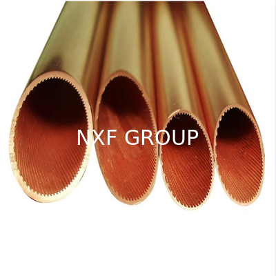 NXF GB/T 17791 Air Conditioner Heat Exchangers OD 4mm-16.5mm Wall Thickness 0.2mm-0.7mm IGT Copper Inner Grooved Tube
