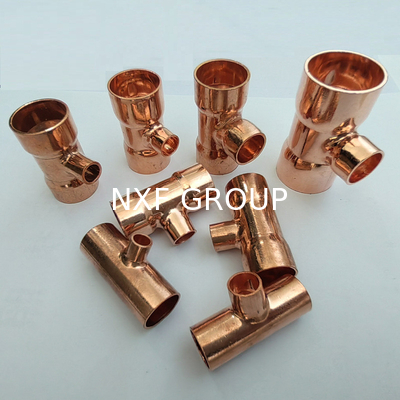 NXF GB/T17791-2017 ASTM B280 Standard TP2 C12200 C1220 Cu-DHP DN15-1500 SCH10S-SCH80 Copper T-Type Tee Joint