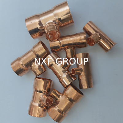 NXF GB/T17791-2017 ASTM B280 Standard TP2 C12200 C1220 Cu-DHP DN15-1500 SCH10S-SCH80 Copper T-Type Tee Joint