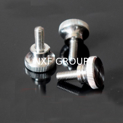 NXF ASTM A790M A479 Customizable Grip Knobs Fasteners M2-M10 316 Stainless Steel High Head Knurled Hand Screw Big Head Bolt