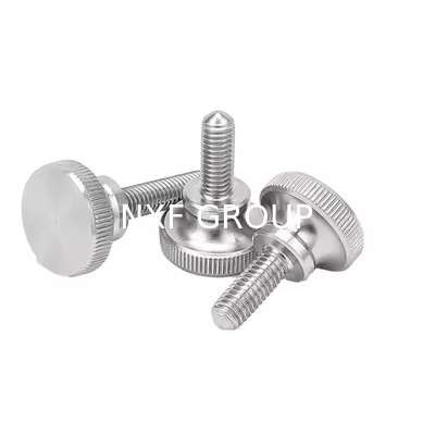 NXF ASTM A790M A479 Customizable Grip Knobs Fasteners M2-M10 316 Stainless Steel High Head Knurled Hand Screw Big Head Bolt