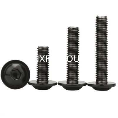 NXF ISO7380 Standard Carbon Steel AISI 1074 M1-M12 Round head Black Hex Screws Button Head Socket Bolts
