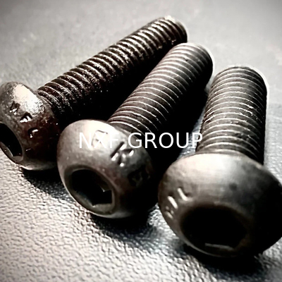 NXF ISO7380 Standard Carbon Steel AISI 1074 M1-M12 Round Head Black Hex Screws Button Head Threaded Socket Bolts