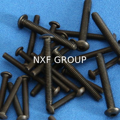 NXF ISO7380 Standard Carbon Steel AISI 1074 M1-M12 Round Head Black Hex Screws Button Head Threaded Socket Bolts