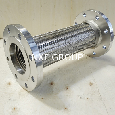 NXF Flex Flexible lined Braided Metal Hose Flange Joint Connector Stainless Steel 316/0Cr17Ni12Mo2 Flange Metal Hose
